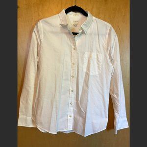 J. Crew Boy Fit White Button Up (Size M)